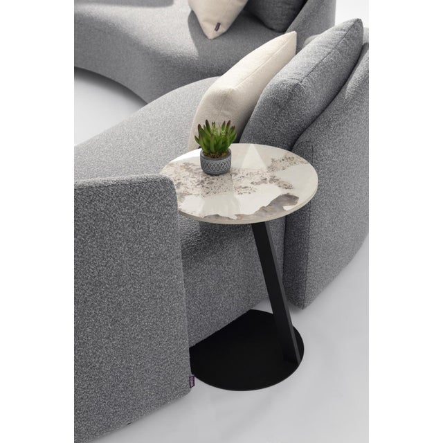Serene Outdoor Modern Sofa - 83", Gray Bouclé All-Weather For Sale - Image 9 of 9