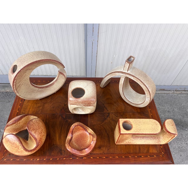 Vintage Ceramics by Roberto Rigon for Bertoncello, 1960s, Set of 6 For Sale - Image 10 of 14