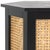 Spritely Home Danez Hexagon Cane Accent Table in Black / Natural For Sale - Image 4 of 9