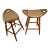Vintage Swivel Wooden Saddle Stools 27” - A Pair For Sale