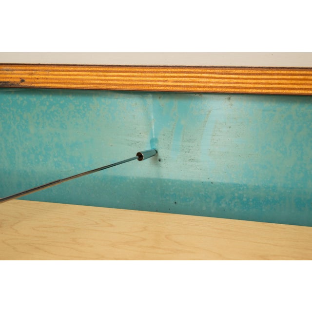 Mid-Century Modern Industrial Writer's Desk / Computer Desk W/ Adjustable Height Desk Top in Chrome & Metal, Usa, C. 1970s For Sale - Image 10 of 18