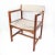 Armchair in mahogany and light fabric of Danish design manufactured by Søborg Furniture in the 1960s. This piece is...