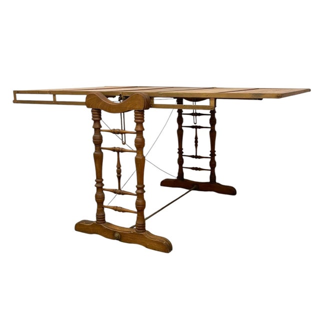 Late 19th Century Antique Combination Table Co Folding Convertible Table Bookcase Patented 1893 Victorian Adjustable Shelving Unit. For Sale - Image 5 of 11