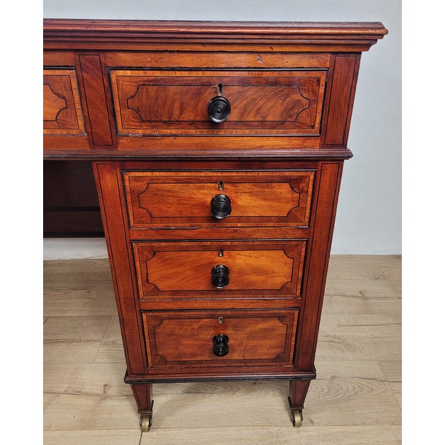 Wood Antique Victorian Writing Desk from Maple & Co, 1890 For Sale - Image 7 of 18