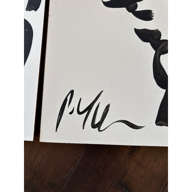 1970s 20th Century Profile Paintings by Peter Keil . A Pair For Sale - Image 5 of 6