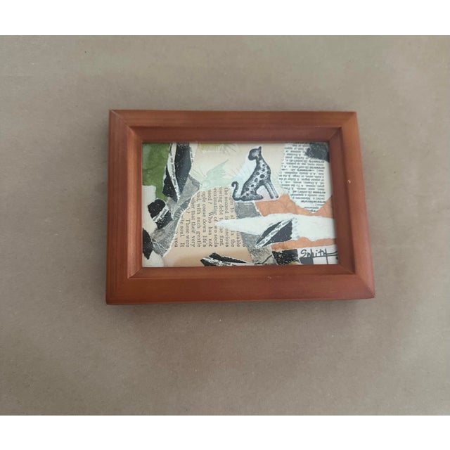 Original mixed-media collage composed from torn vintage book pages, printed ephemera, painted papers, and textured...