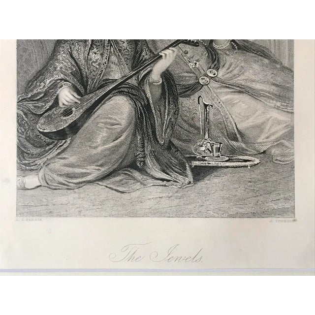 Antique Victorian English Print Beautiful Women Titled "The Jewels" London 19th Century Engraving For Sale In New York - Image 6 of 7