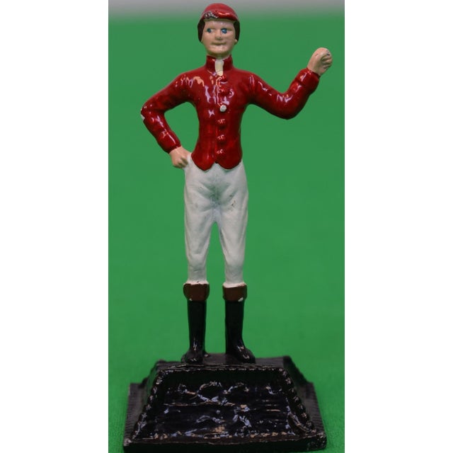 Set X 5 "21" Club Hand Painted Jockey Place Card Holders For Sale - Image 4 of 8