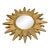 1960s Small Sunburst Convex Wall Mirror For Sale