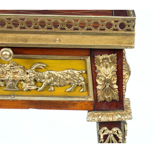 French Parquetry Ormolu Mounted Stand Attributed to François Linke, 19th Century For Sale - Image 11 of 18