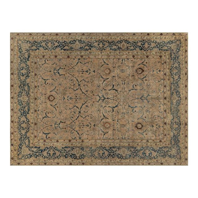 Authentic Persian Tabriz Handmade Wool Rug For Sale
