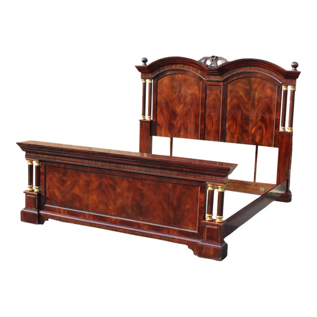 Drexel Heritage Mahogany King-Size Bed From the Nine Elms Collection For Sale