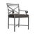 Brown Jordan Venetian Arm Chair, Textured Pewter frame with Fusion Charcoal fabric For Sale - Image 12 of 12