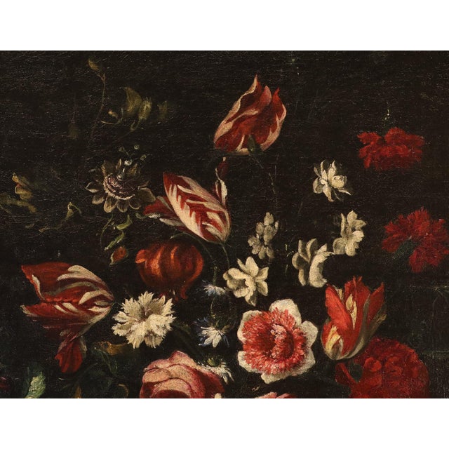 Giovanni Stanchi, Still Life with Vase of Flowers, 1680, Oil on Canvas For Sale - Image 4 of 15