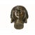 Vintage Chinese Brown Bronze Color Metal Shakyamuni Buddha Head Figure For Sale - Image 10 of 10