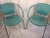 Ames Aire outdoor patio hoop chairs. Each chair is hand wrapped with beautiful turquoise elastic banding. These vintage...