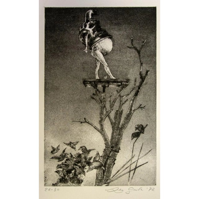 Leo Guide - Figure - Original Etching - 1971 For Sale