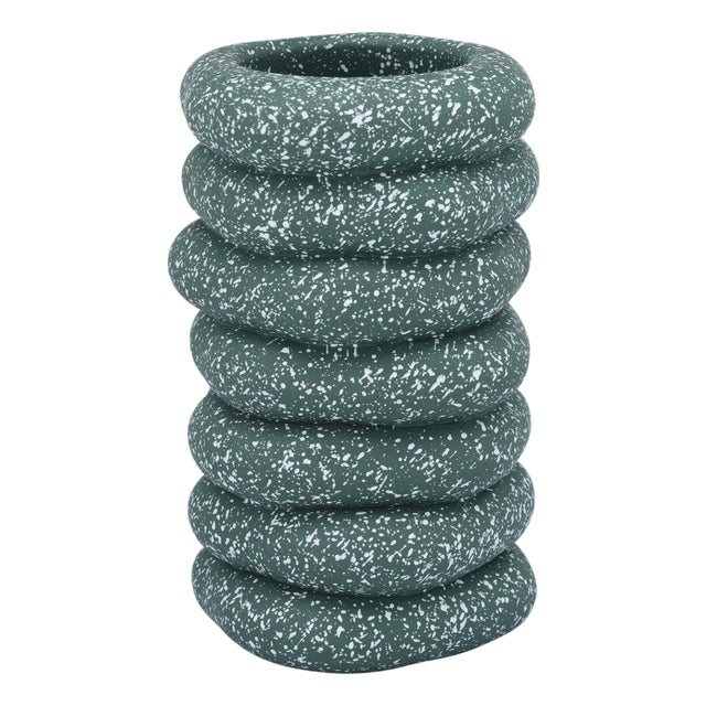 Gabby Speckled Green Cairn Vase For Sale
