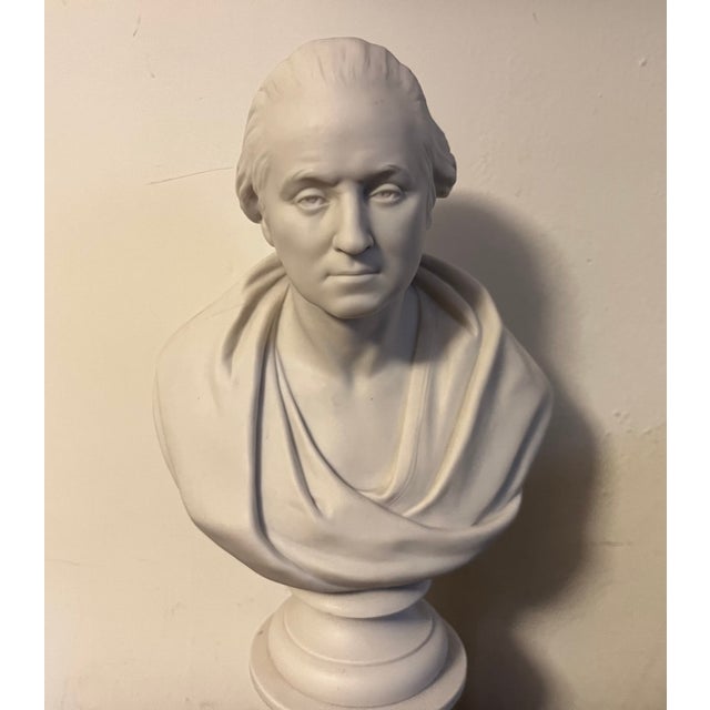 Antique 19th Century English Parian Porcelain Library Bust of President George Washington After Houdon Dated 1853 For Sale In New York - Image 6 of 18