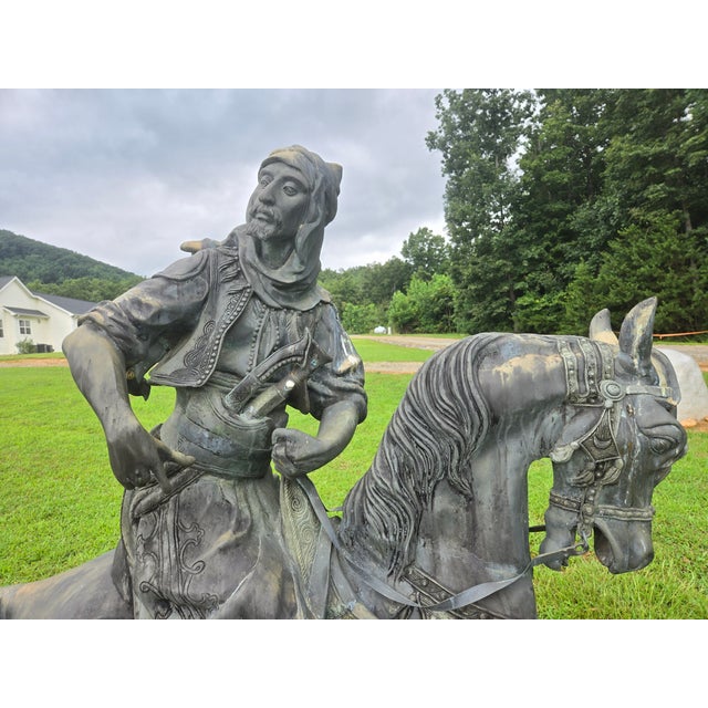 Mid 20th Century Bronze Horse and Rider For Sale - Image 4 of 6