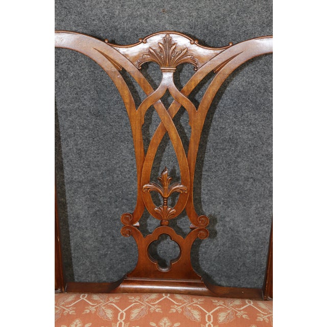1950's Set 10 Chippendale Style Mahogany Dining Chairs For Sale - Image 12 of 12