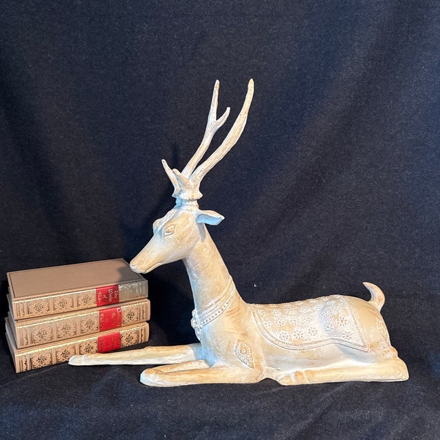 Plastic 1980s Seated Deer Sculpture For Sale - Image 7 of 7