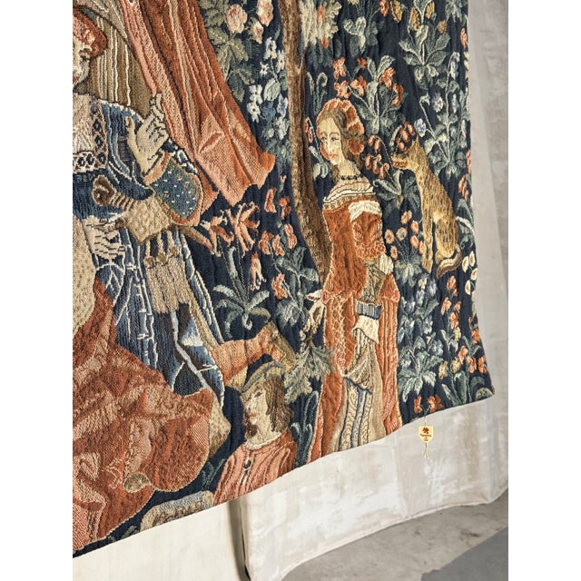 French Tapisseries Du Lion “La Scène Galante” Tapestry | Circa 1950 For Sale - Image 18 of 18