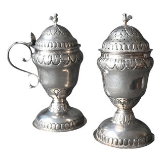 Silver Spice Jugs by Mathieu Guillaume, Liège, Belgium, 1785-1790, Set of 2 For Sale