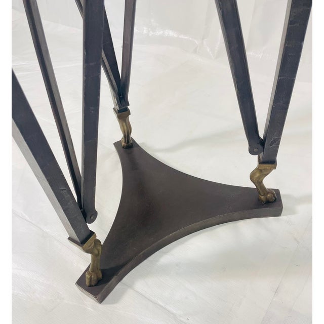 Pair of Sculptural Bronze & Steel Stands by Marcello Mioni, Italy, 1970s For Sale - Image 17 of 18