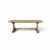 Vintage Butter Yellow Painted Trestle Sofa Table With Scalloped Top For Sale - Image 4 of 18