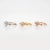 Pre owned set of 3 Cartier Hindu diamond rings crafted in 18 karat white, rose and yellow gold. Twelve round brilliant cut...