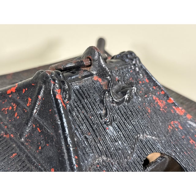 Japanese Vintage Japanese Cast Iron Pagoda Lantern Sculpture For Sale - Image 3 of 8