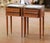 Wood Pair of Vintage French Louis XVI Marble Top Mahogany Two-Drawer Nightstands For Sale - Image 7 of 14