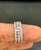Approximately 1.5 Carat Diamond Half Eternity Band 14 Karat White Gold 3 Row Band Size 6 Very clean and shiny diamonds....