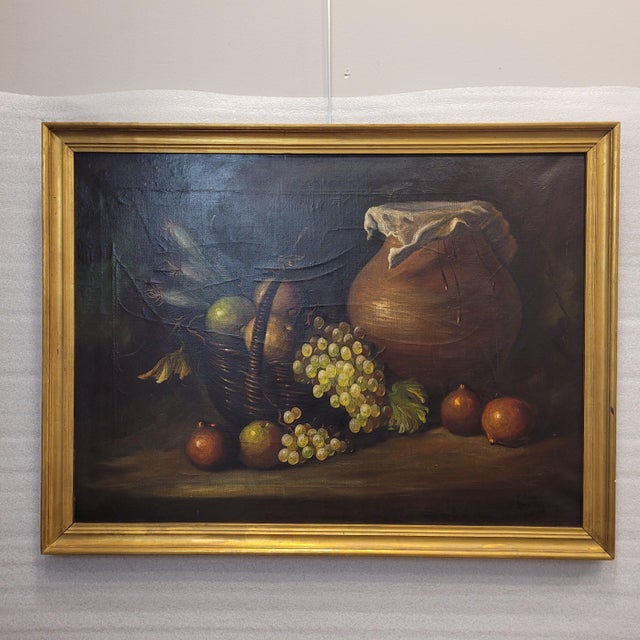 "still life of fruits", sevillian school, j. Hernández, s. Xx - spain technique on support: oil on canvas title of the...