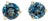 Round 5mm - London Blue Topaz Solitaire Martini Studs in 14k Solid Gold- Set of 2 For Sale