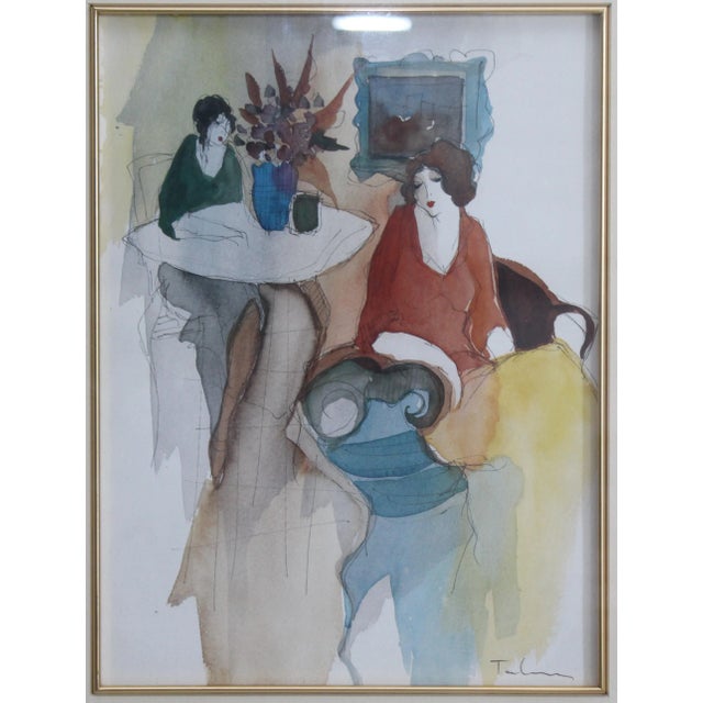 Glass Framed Itzchak Tarkay Prints - A Pair For Sale - Image 7 of 11