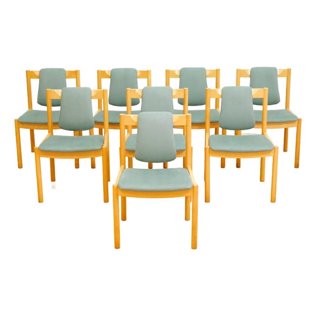 Set of Eight 1980s Post Modern Dining Chairs by Ercol For Sale