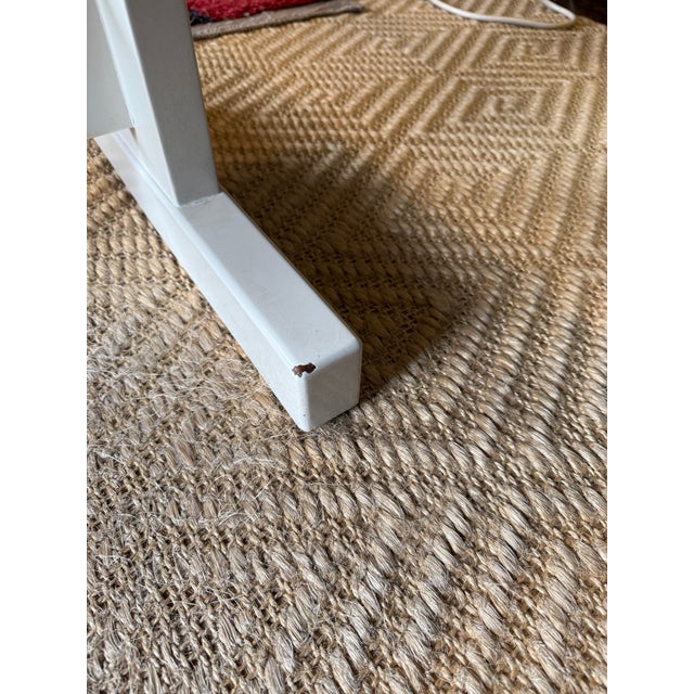 White Lacquered Trestle Table For Sale - Image 4 of 6