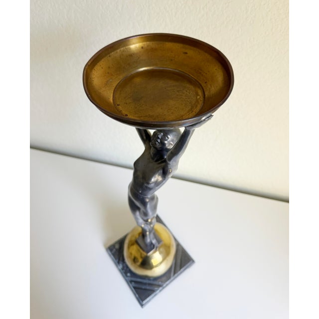 Art Deco Frankart Floor Ashtray "Standing Nude on Ball", 1920s For Sale - Image 15 of 17