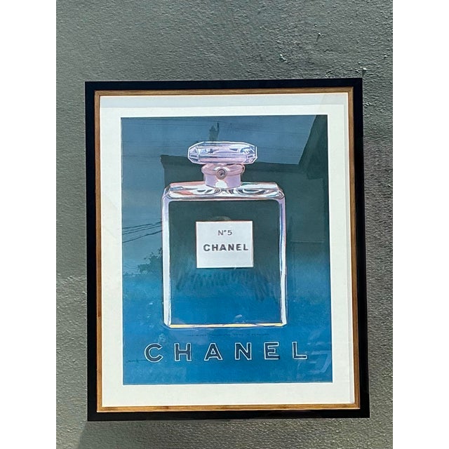 Blue Vintage Andy Warhol for Chanel Number 5 Poster For Sale - Image 8 of 12