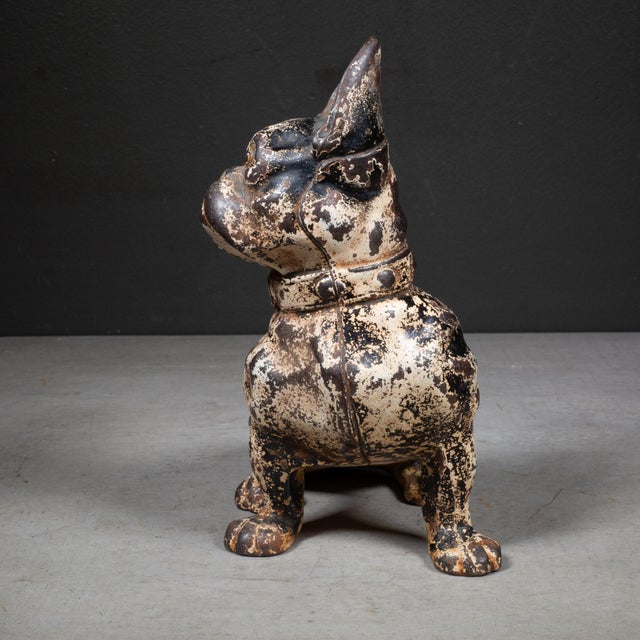 Hubley Manufacturing Company Cast Iron French Bulldog Doorstop by Hubley c.1910-1940 For Sale - Image 4 of 7