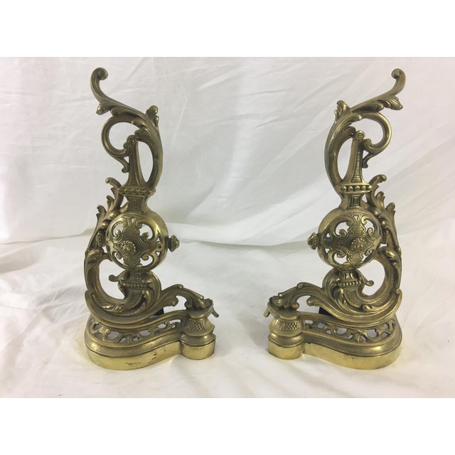 19th Century French Napoleon III Bronze Andirons - a Pair For Sale - Image 10 of 10