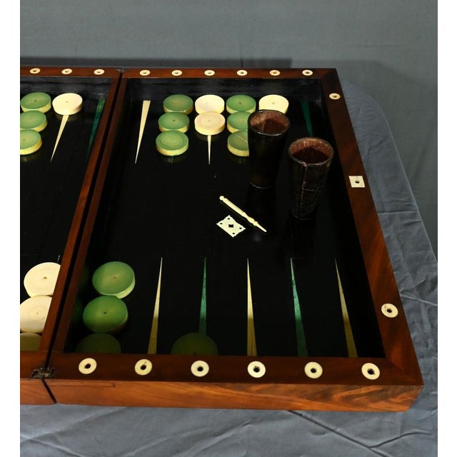 Brown Mahogany Trictrac Apron, 1920s For Sale - Image 8 of 18