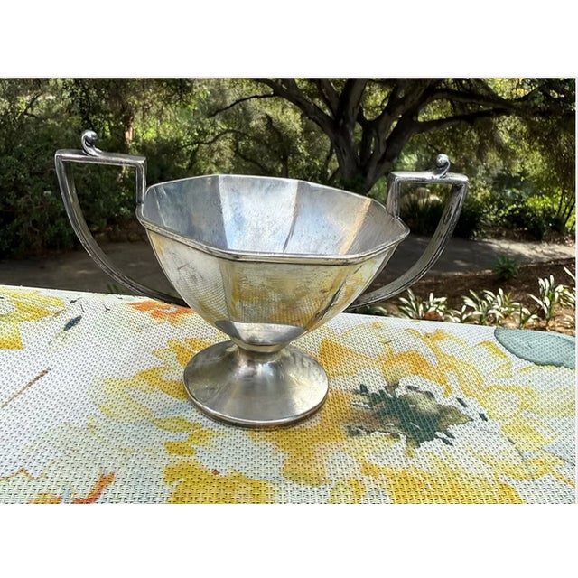 1960s Vintage Sugar Bowl & Creamer | Sheffield Design 0611 For Sale - Image 5 of 10