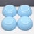 Glass Vintage Blue Opaline Glass Bowls Set of Four For Sale - Image 7 of 8