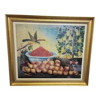 Charles Bond Vintage Still Life Lithograph For Sale