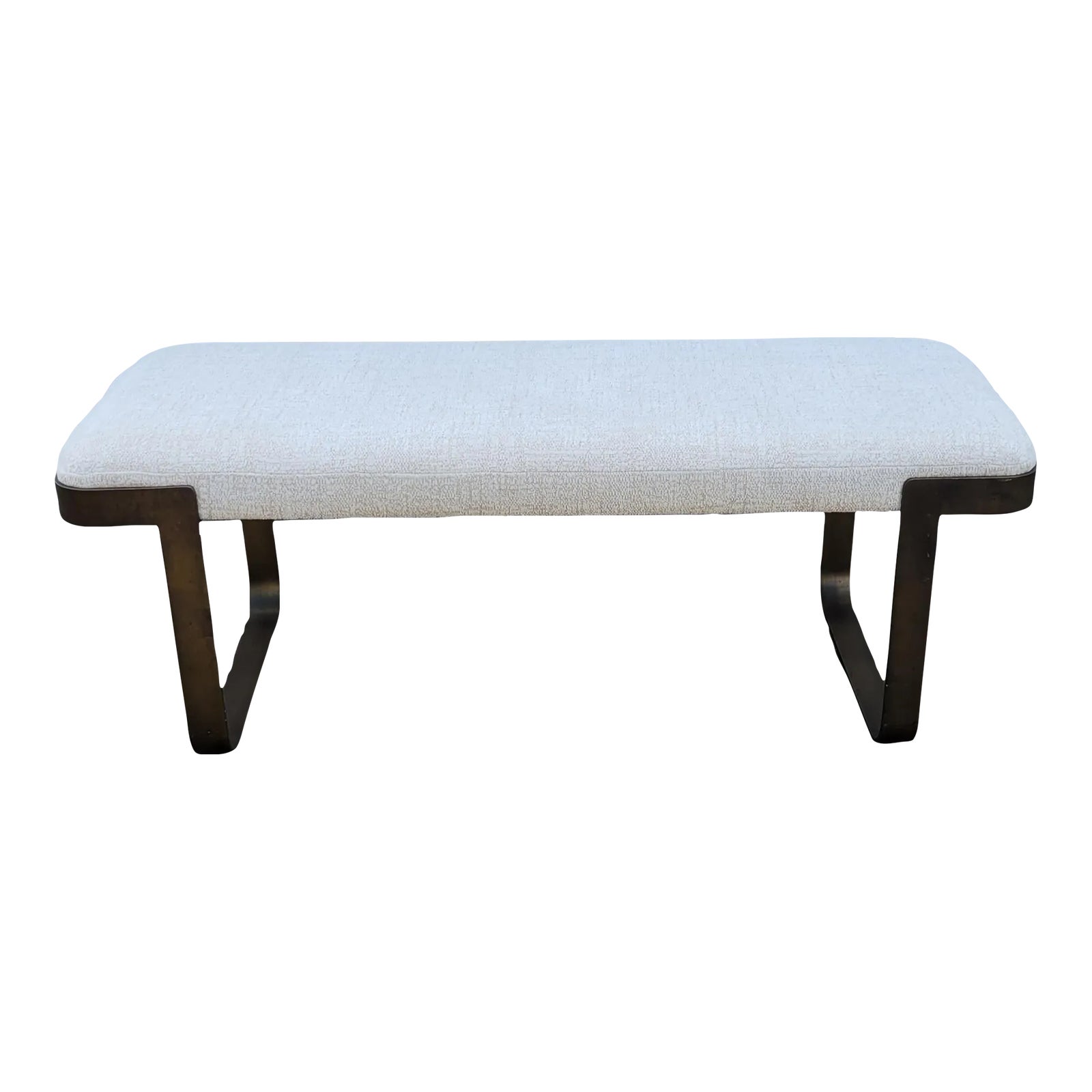 Mid-Century Brutalist Tri-Mark Bench | Chairish