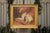 American 1890s Framed Oil on Board Painting Depicting a Dog Lying on a Red Drape For Sale In Atlanta - Image 6 of 12