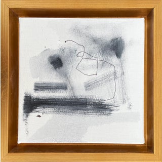 "Abstract V" Contemporary Abstract Expressionist Mixed-Media Painting, Framed For Sale